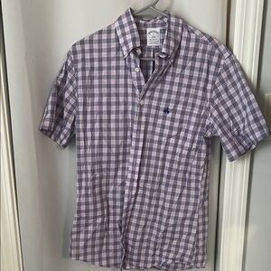 Brooks Brothers Lavender Checkered Button-Down Shirt